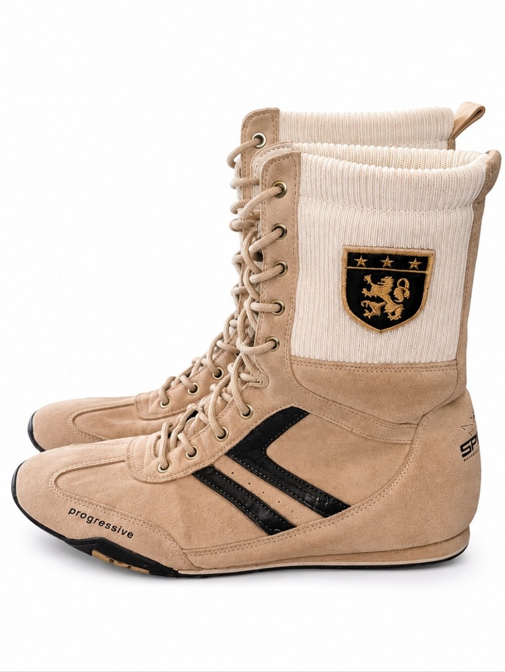EXR Progressive Lace Up Boxing Boots Men's US 7.5 EU 40.5 Beige High Top Trainin